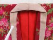 Photo6: 2931T07z380 Antique Japanese Kimono Silk JUBAN Sakura Wine red (6)