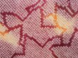 Photo4: 3008T10z460  Japanese Kimono Silk SHIBORI HAORI Maple Dull purple (4)