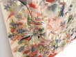 Photo3: 3009T10z900 Vintage Japanese Kimono Silk TSUKESAGE Chrysanthemum Off-white (3)