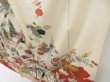 Photo4: 3009T10z900 Vintage Japanese Kimono Silk TSUKESAGE Chrysanthemum Off-white (4)