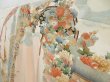 Photo2: 3009T11z890 Vintage Japanese Kimono Silk TSUKESAGE Chrysanthemum Light pink (2)