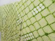 Photo2: 3002T01z890  Japanese Kimono Silk SHIBORI KOMON  Yellow green (2)