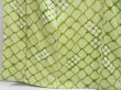 Photo4: 3002T01z890  Japanese Kimono Silk SHIBORI KOMON  Yellow green (4)