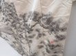 Photo4: 3002T06z890  Japanese Kimono Silk  Artist work TSUKESAGE Scenery Off-white (4)