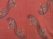 Photo5: 3002T11z600 Vintage Japanese Kimono Silk KOMON  Dark coral (5)