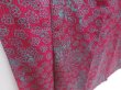 Photo3: 3002T13z460 Vintage Japanese Kimono Silk KOMON Shishi Wine red (3)