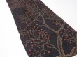 Photo2: 3M10z30  Japanese Kimono Silk  FABRIC Branch Black 31.5x6.7 (2)