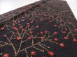 Photo4: 3M10z30  Japanese Kimono Silk  FABRIC Branch Black 31.5x6.7 (4)