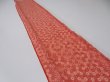 Photo3: 3N08z40  Japanese Kimono Silk  FABRIC Flowers Orange-Red 55.9x7.5 (3)