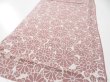 Photo2: 4G01z60  Japanese Kimono Silk  FABRIC Chrysanthemum Rosy brown 40.2x14.6 (2)