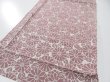 Photo2: 4G02z60  Japanese Kimono Silk  FABRIC Chrysanthemum Rosy brown 40.9x14.6 (2)