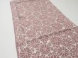 Photo3: 4G02z60  Japanese Kimono Silk  FABRIC Chrysanthemum Rosy brown 40.9x14.6 (3)