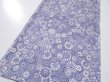 Photo2: 4G03z80  Japanese Kimono Silk  FABRIC Umbrella Dark lavender blue 63.8x13.8 (2)