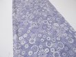 Photo3: 4G03z80  Japanese Kimono Silk  FABRIC Umbrella Dark lavender blue 63.8x13.8 (3)