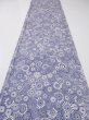 Photo6: 4G03z80  Japanese Kimono Silk  FABRIC Umbrella Dark lavender blue 63.8x13.8 (6)