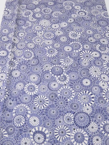 Photo1: 4G04z80  Japanese Kimono Silk  FABRIC Umbrella Dark lavender blue 63.8x13.8 (1)