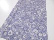 Photo2: 4G04z80  Japanese Kimono Silk  FABRIC Umbrella Dark lavender blue 63.8x13.8 (2)