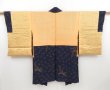 Photo6: 3012T10z650 Vintage Japanese Kimono Silk HAORI Bamboo Dark navy (6)