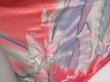 Photo3: 3013T07z1190  Japanese Kimono Silk FURISODE Butterfly Coral pink (3)