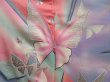 Photo8: 3013T07z1190  Japanese Kimono Silk FURISODE Butterfly Coral pink (8)