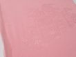 Photo2: 4J02z60  Japanese Kimono Silk  FABRIC Scenery Pink 40.9x14.6 (2)