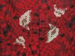 Photo5: 3014T05z840 Antique Japanese Kimono Silk OMESHI  Dark red (5)