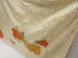 Photo4: 3014T07z1100 Vintage Japanese Kimono Silk FURISODE Peony Off-white (4)