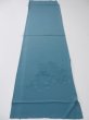 Photo5: 4J02z70  Japanese Kimono Silk  FABRIC Kiyomizudera Dull sea blue 44.9x14.6 (5)