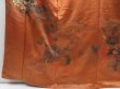 Photo5: 3021T03z970  Japanese Kimono Silk TSUKESAGE Chrysanthemum Dark orange (5)