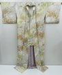 Photo8: 3022T01z950  Japanese Kimono Silk KOMON Maple tree Off-white (8)