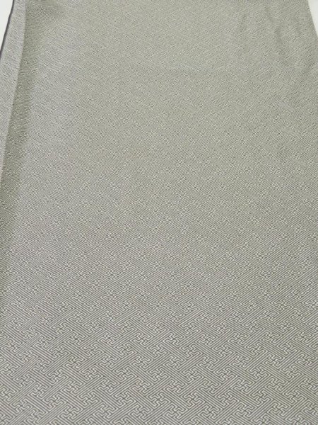 Photo1: 4F01z50  Japanese Kimono Silk  FABRIC Sayagata Gray 37.0x13.8 (1)