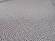 Photo5: 4F03z80  Japanese Kimono Silk  FABRIC Sayagata Gray 64.6x13.8 (5)