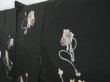 Photo2: 3023T09z590 Vintage Japanese Kimono Silk HAORI Royal cart Black (2)