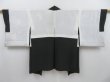 Photo6: 3023T09z590 Vintage Japanese Kimono Silk HAORI Royal cart Black (6)