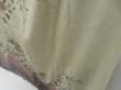 Photo4: 3023T10z1070  Japanese Kimono Silk TSUKESAGE Flowers Sage green (4)