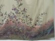 Photo6: 3023T10z1070  Japanese Kimono Silk TSUKESAGE Flowers Sage green (6)