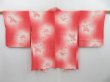 Photo1: 3121T14z500 Vintage Japanese Kimono Silk HAORI Paulownia Coral pink (1)