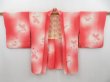 Photo5: 3121T14z500 Vintage Japanese Kimono Silk HAORI Paulownia Coral pink (5)