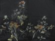 Photo3: 3126T11z530 Vintage Japanese Kimono Silk HAORI Flower Black (3)