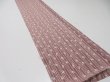 Photo2: 1K07z40  Japanese Kimono Silk  FABRIC Yabane Rosy brown 59.1x7.5 (2)