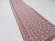 Photo2: 1K08z40  Japanese Kimono Silk  FABRIC Yabane Rosy brown 59.1x7.5 (2)