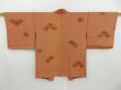 Photo1: 3128T06z600 Vintage Japanese Kimono Silk HAORI Flower Orange-Brown (1)