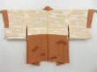 Photo6: 3128T06z600 Vintage Japanese Kimono Silk HAORI Flower Orange-Brown (6)