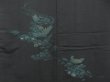 Photo3: 3128T11z580 Vintage Japanese Kimono Silk HAORI Flowers Black (3)