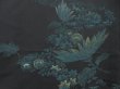 Photo4: 3128T11z580 Vintage Japanese Kimono Silk HAORI Flowers Black (4)