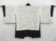 Photo6: 3128T11z580 Vintage Japanese Kimono Silk HAORI Flowers Black (6)