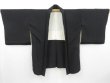 Photo6: 3128T17z610 Vintage Japanese Kimono Silk HAORI Drawnwork Black (6)