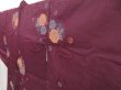 Photo2: 3131T11z720 Vintage Japanese Kimono Silk HAORI Chrysanthemum Dark grape (2)