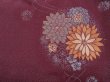 Photo4: 3131T11z720 Vintage Japanese Kimono Silk HAORI Chrysanthemum Dark grape (4)