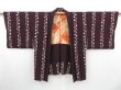 Photo5: 3131T13z500 Vintage Japanese Kimono Silk HAORI  Dark grape (5)